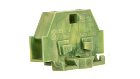 Złączka 2-przewodowa 2,5mm2 żółto-zielona z mocowaniem śrubowym 261-307 /50szt.