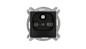 ICON Mechanizm gniazda abonenckiego RTV-SAT przelotowego 10dB czarny mat 12IGSP ICON Mechanizm gniazda abonenckiego RTV-SAT przelotowego 10dB czarny mat 12IGSP