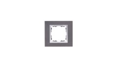 Simon 82 Ramka pojedyncza kamień łupek/ ramka pośrednia aluminium mat 82917-63