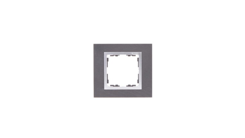 Simon 82 Ramka pojedyncza kamień łupek/ ramka pośrednia aluminium mat 82917-63 Simon 82 Ramka pojedyncza kamień łupek/ ramka pośrednia aluminium mat 82917-63