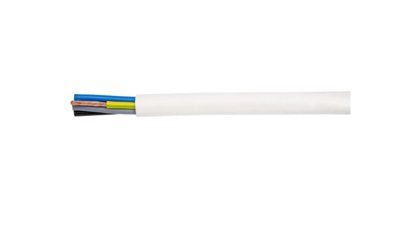 Przewód warsztatowy H05VV-F (OWY) 5x1 żo biały /25m/ Przewód warsztatowy H05VV-F (OWY) 5x1 żo biały /25m/