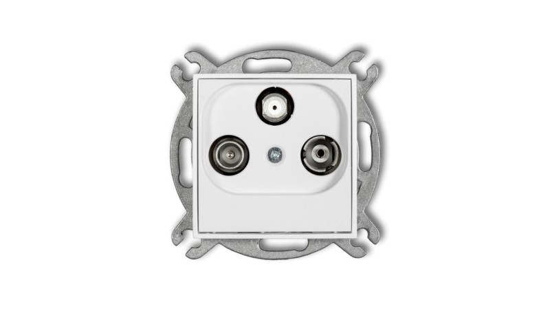 ICON Mechanizm gniazda abonenckiego RTV-SAT przelotowego 10dB biały IGSP ICON Mechanizm gniazda abonenckiego RTV-SAT przelotowego 10dB biały IGSP