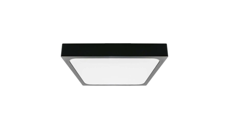 Plafoniera LED 24W 2400lm 4000K IP44 Kwadrat Mleczny Czarna Ramka 7646 Plafoniera LED 24W 2400lm 4000K IP44 Kwadrat Mleczny Czarna Ramka 7646