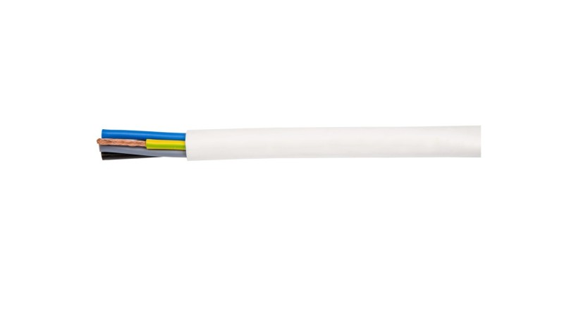 Przewód warsztatowy H05VV-F (OWY) 5x0,75 żo biały /25m/ Przewód warsztatowy H05VV-F (OWY) 5x0,75 żo biały /25m/