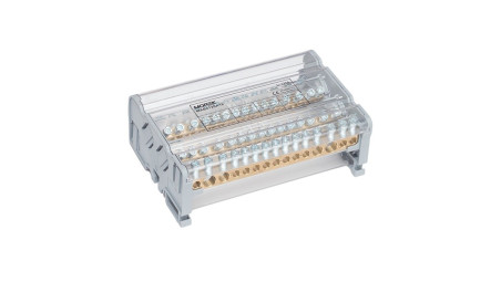 Blok dystrybucyjno-rozdzielczy MOBLOCK 4-polowy 125A-15 2x35mm2 + 2x25mm2 + 11x6mm2 TS35 MAB4126A18