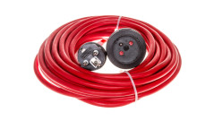 Kabel przedłużajacy (przedłużacz) 10m czerwony 1x230V H05VV-F 3G1,5 1167464