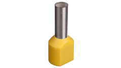 Końcówka tulejkowa izolowana TID 2x6mm2/14mm żółta cynowana TID2x6L14 /100szt.