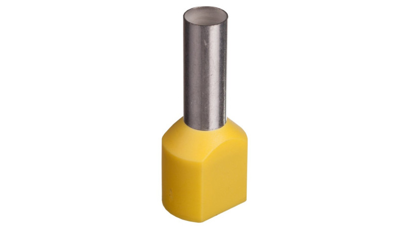 Końcówka tulejkowa izolowana TID 2x6mm2/14mm żółta cynowana TID2x6L14 /100szt./ Końcówka tulejkowa izolowana TID 2x6mm2/14mm żółta cynowana TID2x6L14 /100szt./
