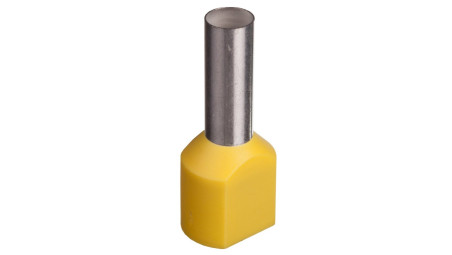 Końcówka tulejkowa izolowana TID 2x6mm2/14mm żółta cynowana TID2x6L14 /100szt.