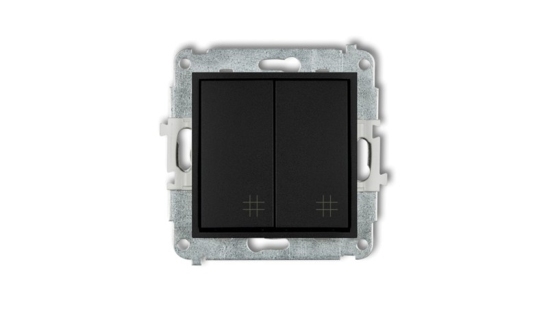 Mechanizm łącznika podwójnego krzyżowego Karlik Mini 12MWP-66 czarny mat Mechanizm łącznika podwójnego krzyżowego Karlik Mini 12MWP-66 czarny mat