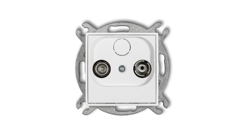 ICON Mechanizm gniazda abonenckiego RTV końcowego 2dB biały mat 25IG2K ICON Mechanizm gniazda abonenckiego RTV końcowego 2dB biały mat 25IG2K