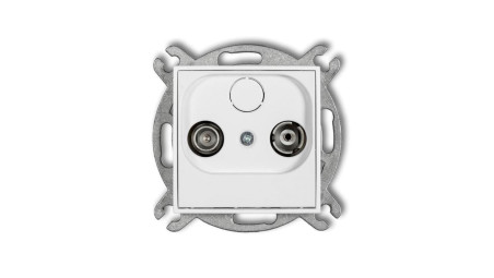 ICON Mechanizm gniazda abonenckiego RTV końcowego 2dB biały mat 25IG2K