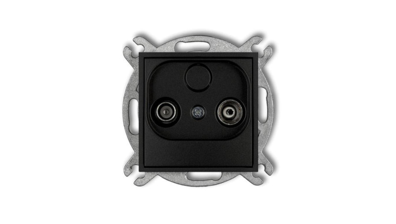 ICON Mechanizm gniazda abonenckiego RTV końcowego 2dB czarny mat 12IG2K ICON Mechanizm gniazda abonenckiego RTV końcowego 2dB czarny mat 12IG2K