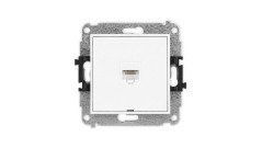 ICON Mechanizm gniazda komputerowego pojedynczego 1xRJ45, kat. 5e, 8-stykowy, bez pola opisowego biały mat 25IGKBO-1