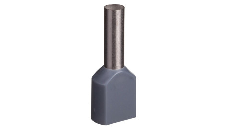 Końcówka tulejkowa izolowana TID 2x4mm2/12mm szara cynowana TID2x4L12 /100szt.