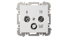 SANTRA gniazdo R-TV-SAT końcowe bez ramki podtynkowe biały 4153-10