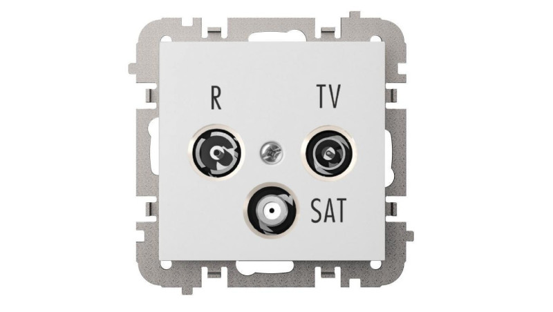 SANTRA gniazdo R-TV-SAT końcowe bez ramki podtynkowe biały 4153-10 SANTRA gniazdo R-TV-SAT końcowe bez ramki podtynkowe biały 4153-10