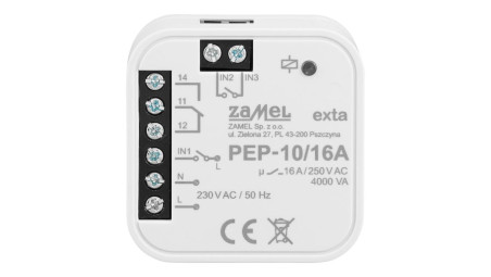 Moduł przekaźnika bezpotencjałowego dopuszkowy 16A 230V PEP-10/16A EXT10000320