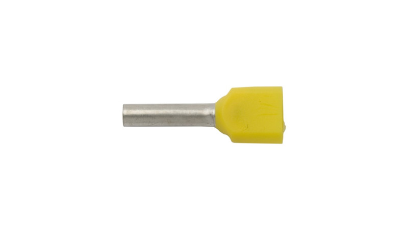 Końcówka tulejkowa izolowana HI 2X1/10 żółta E08KH-02020101001 (500szt.) Końcówka tulejkowa izolowana HI 2X1/10 żółta E08KH-02020101001 (500szt.)