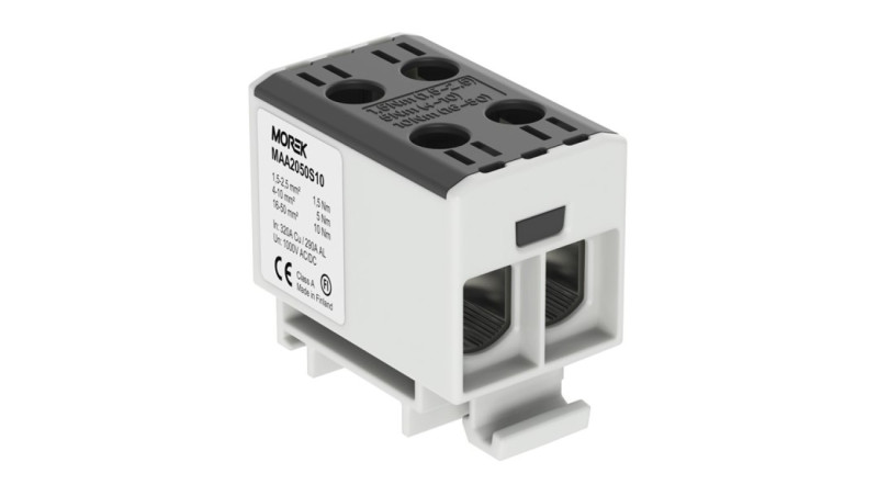 Złączka OTL50-2 kolor czarny 2xAl/Cu 1,5-50mm2 1000V AC / 1500V DC Zacisk uniwersalny MAA2050S10 Złączka OTL50-2 kolor czarny 2xAl/Cu 1,5-50mm2 1000V AC / 1500V DC Zacisk uniwersalny MAA2050S10