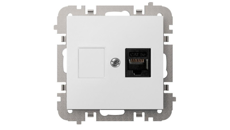 SANTRA gniazdo 1xkomputerowe RJ45 bez ramki podtynkowe biały 4148-10 SANTRA gniazdo 1xkomputerowe RJ45 bez ramki podtynkowe biały 4148-10