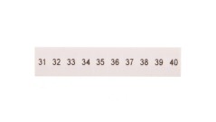 Oznacznik do złącz szynowych, opisówka ZB 5 numerowana od 31-40 kolor biały /10szt.