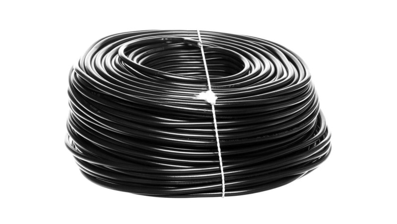 Przewód mieszkaniowy H03VV-F (OMY) 2x1 czarny 300/300V /25m/ Przewód mieszkaniowy H03VV-F (OMY) 2x1 czarny 300/300V /25m/