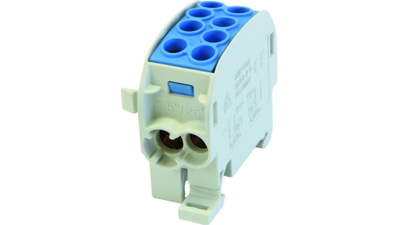 Blok rozdzielczy 1-potencjałowy łączony SCB 35-Cu (80210) SIMBLOCK 2x4-35mm2, 2x2,5-25mm2 niebieski 81504003 Blok rozdzielczy 1-potencjałowy łączony SCB 35-Cu (80210) SIMBLOCK 2x4-35mm2, 2x2,5-25mm2 niebieski 81504003