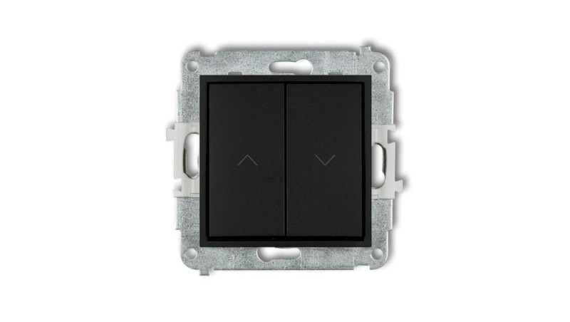 ICON Mechanizm łącznika żaluzjowego z podtrzymaniem czarny mat 12IWP-88 ICON Mechanizm łącznika żaluzjowego z podtrzymaniem czarny mat 12IWP-88