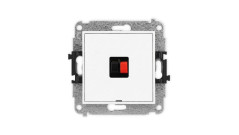 ICON Mechanizm gniazda głośnikowego pojedynczego, bez pola opisowego biały mat 25IGGBO-1