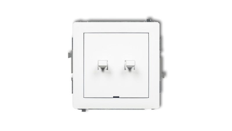 DECO Mechanizm łącznika świecznikowego w stylu amerykańskim, biały mat 25DWPUS-2 DECO Mechanizm łącznika świecznikowego w stylu amerykańskim, biały mat 25DWPUS-2
