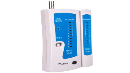 Tester kabli RJ-45, RJ-11, RJ-12, koncentrycznych NT-0401