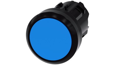 Przycisk 22mm tworzywo niebieski płaski bez samopowrotu odbl przez wciśnięcie SIRIUS ACT 3SU1000-0AA50-0AA0