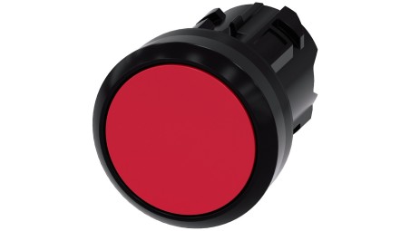 Przycisk 22mm tworzywo czerwony płaski bez samopowrotu odbl przez wciśnięcie SIRIUS ACT 3SU1000-0AA20-0AA0