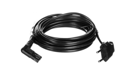 Kabel zasilający kątowy EURO (radiowy) CEE 7/16 - IEC 320 C7 5m 97355