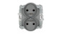 ICON Mechanizm gniazda podwójnego do ramki z uziemieniem 2x(2P+Z) (przesłony torów prądowych) szary mat 27IGPR-2zp ICON Mechanizm gniazda podwójnego do ramki z uziemieniem 2x(2P+Z) (przesłony torów prądowych) szary mat 27IGPR-2zp