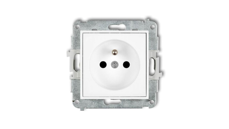 MINI Mechanizm gniazda pojedynczego z uziemieniem 2P+Z (przesłony torów prądowych) biały mat 25MGP-1zp MINI Mechanizm gniazda pojedynczego z uziemieniem 2P+Z (przesłony torów prądowych) biały mat 25MGP-1zp