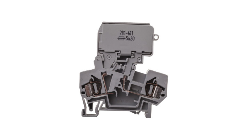 Złączka bezpiecznikowa 4mm2 szary 10A G 5x 20mm 281-611 Złączka bezpiecznikowa 4mm2 szary 10A G 5x 20mm 281-611