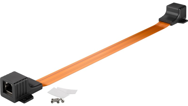Przepust okienny teleinformatyczny płaski RJ45 - RJ45 0,30m 71412 Przepust okienny teleinformatyczny płaski RJ45 - RJ45 0,30m 71412