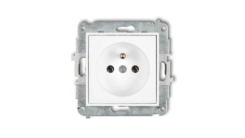 ICON Mechanizm gniazda pojedynczego z uziemieniem 2P+Z (bez przesłon torów prądowych) biały mat 25IGP-1z ICON Mechanizm gniazda pojedynczego z uziemieniem 2P+Z (bez przesłon torów prądowych) biały mat 25IGP-1z