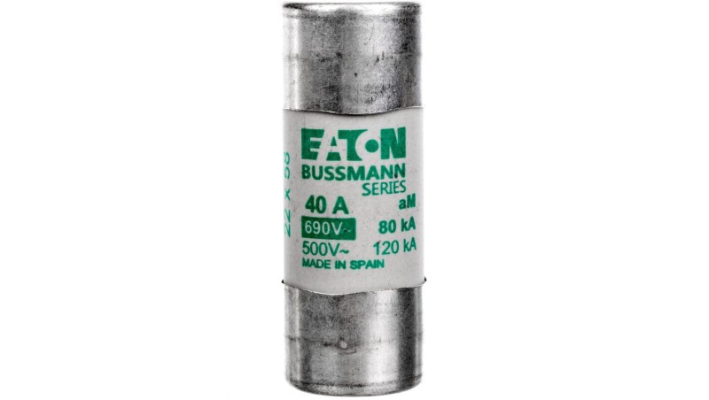 Wkładka bezpiecznikowa cylindryczna 22x58mm 40A aM 690V C22M40 Wkładka bezpiecznikowa cylindryczna 22x58mm 40A aM 690V C22M40