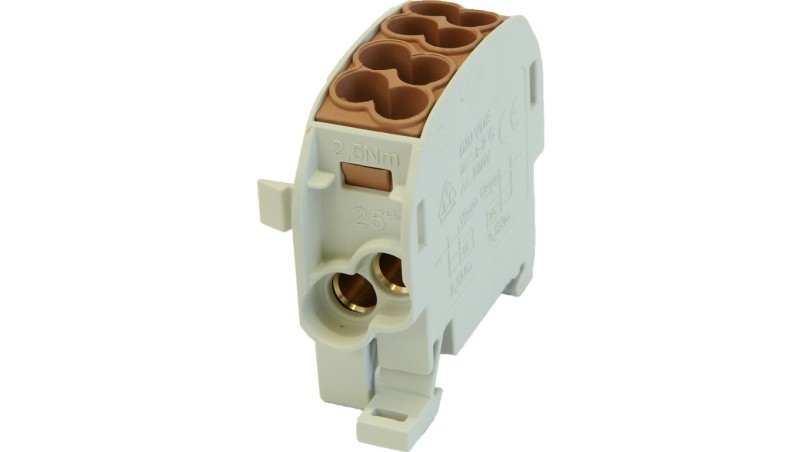 Blok rozdzielczy - odgałęźny Al/Cu SCB 25 (80110) SIMBLOCK brązowy 81501015 Blok rozdzielczy - odgałęźny Al/Cu SCB 25 (80110) SIMBLOCK brązowy 81501015