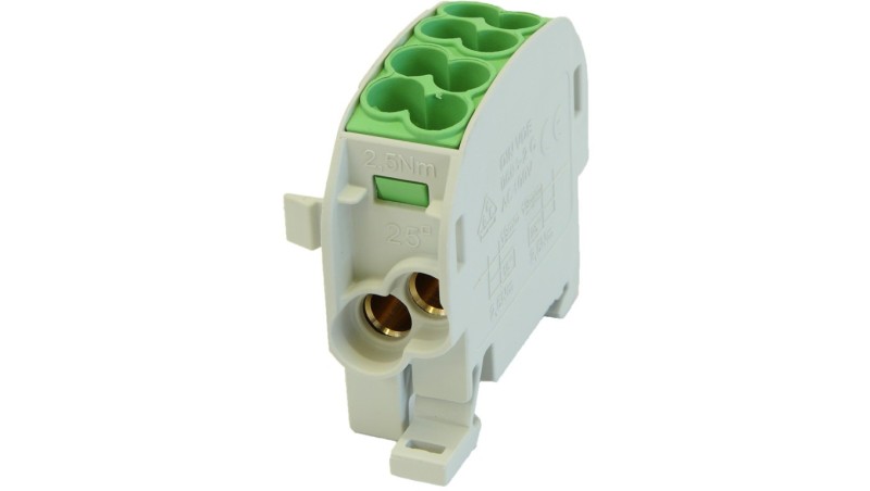 Blok rozdzielczy 1-potencjałowy łączony SCB 25-Cu (80110) SIMBLOCK 4x2,5-25mm2 zielony 81503005 Blok rozdzielczy 1-potencjałowy łączony SCB 25-Cu (80110) SIMBLOCK 4x2,5-25mm2 zielony 81503005