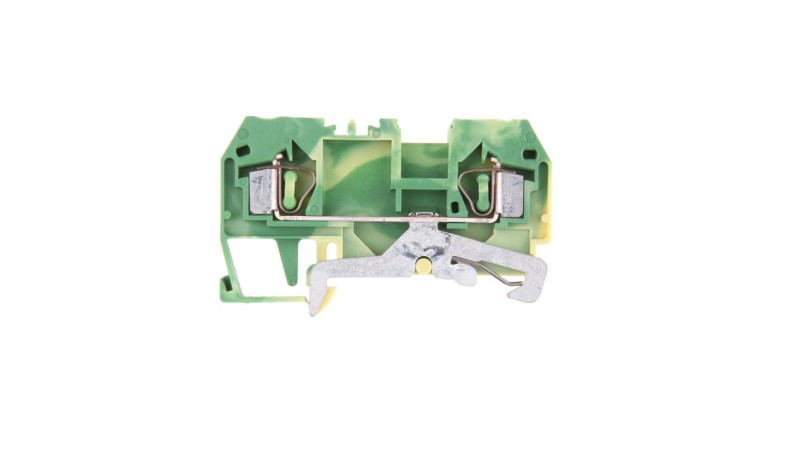 Złączka szynowa ochronna 4mm2 żółto-zielona 281-907 Złączka szynowa ochronna 4mm2 żółto-zielona 281-907