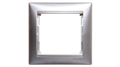 VALENA Ramka pojedyncza aluminium 770151