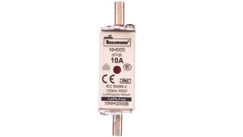 Wkładka bezpiecznikowa NH000 10A gL/gG 500V 10NHG000B Wkładka bezpiecznikowa NH000 10A gL/gG 500V 10NHG000B