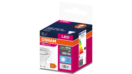 Żarówka LED GU10 VALUE PAR16 50 60st 4,5W/840 230V 4058075599116