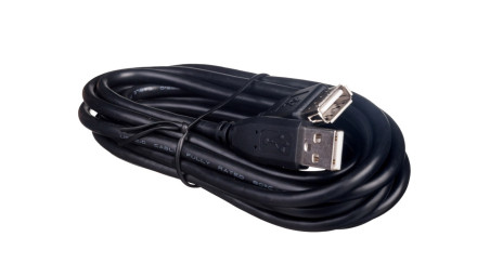 Przedłużacz czarny USB A /M - USB A /Ż s/USB 2.0 AK-300202-030-S 3m