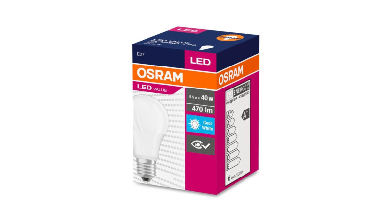 Żarówka LED VALUE CLASSIC A 40 E27 4,9W 470lm 4000K 840 FR non-dim 4058075127081