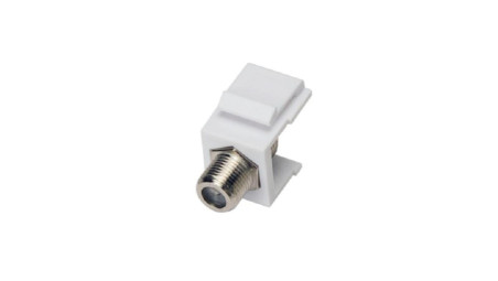 Adapter typu keystone ze złączem F, kolor biały MKA-F-B-CON-F